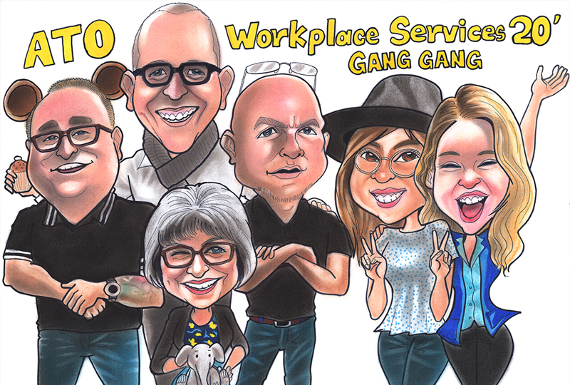 ATO Workplace caricature