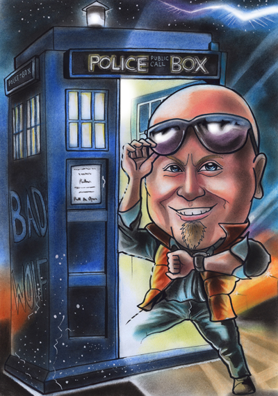 back to the future caricature