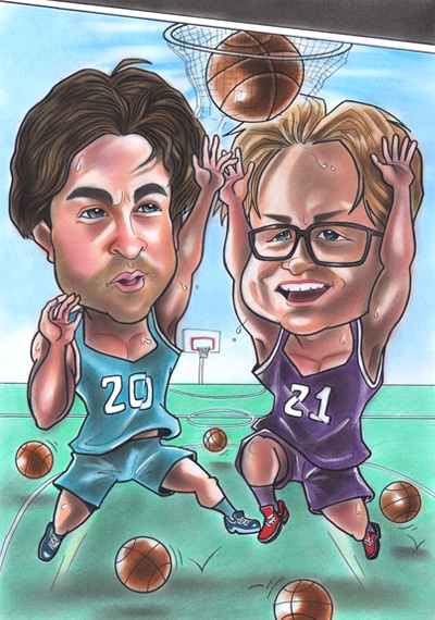 Basketball Match caricature