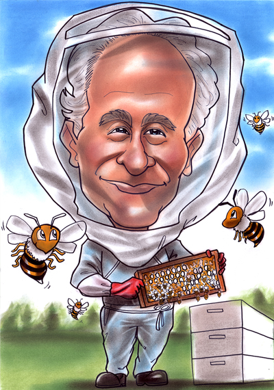 bee keeper caricature