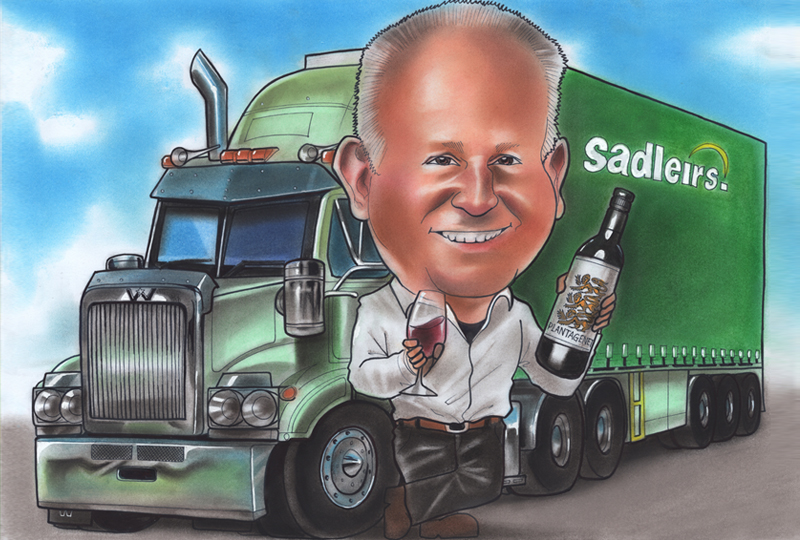 boss and truck caricature caricature