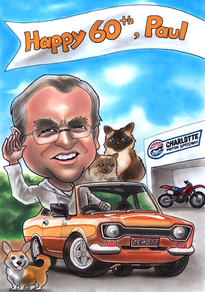 Car Lover caricature