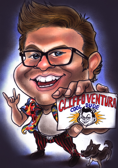 Cliffo Ventura caricature