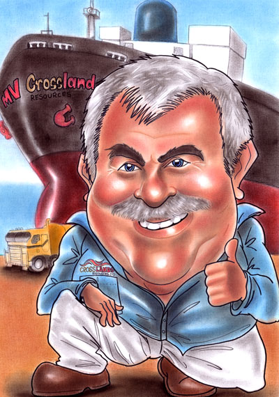 crossland vesse caricature