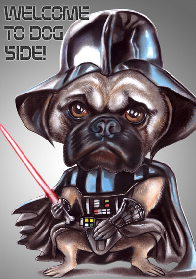 dog vador caricature