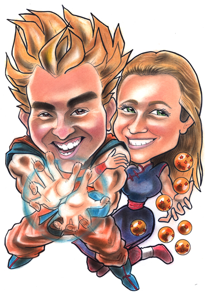 Dragon Ball Z Couple caricature