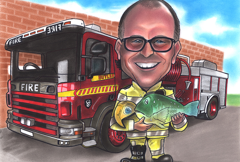 Fireman Truck caricature