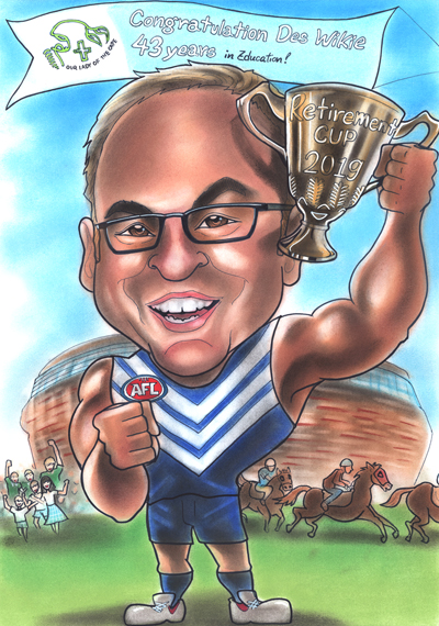 Freo Retirement Cup caricature