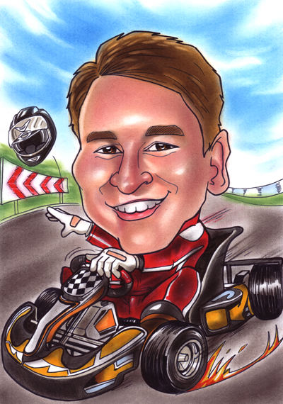Go Kart Hero caricature