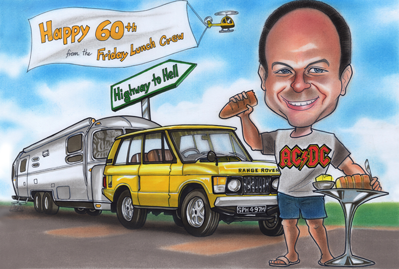 Highway to Hell caricature