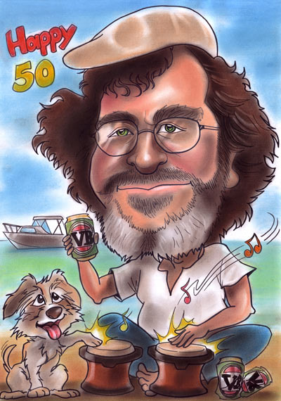 Layed Back Hippie caricature