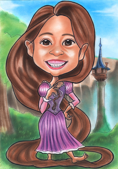 Repunzel caricature