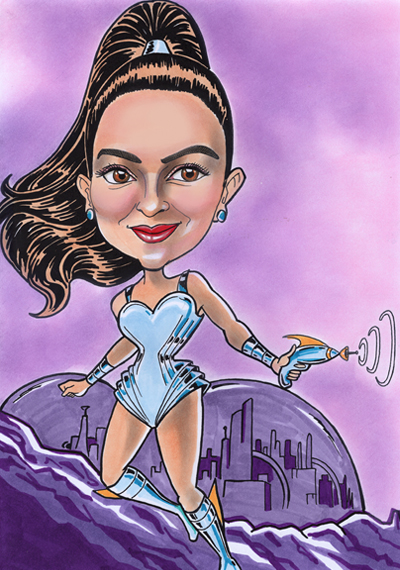 SiFi Girl caricature