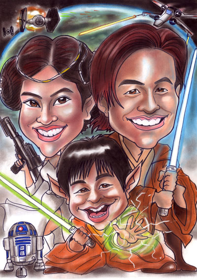 starwar family caricature