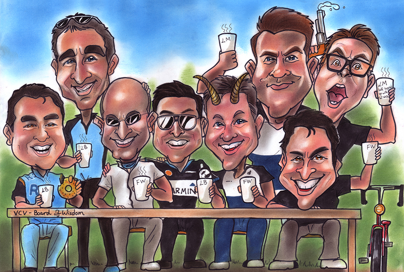 The 8 legend cycler caricature
